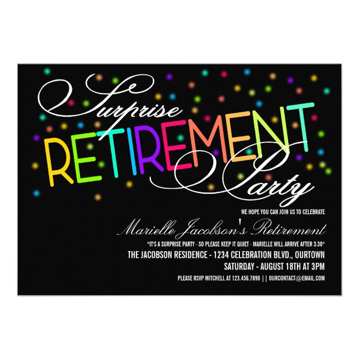 Surprise Retirement Party Invitations