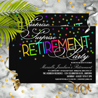 Surprise Retirement Party Invitations