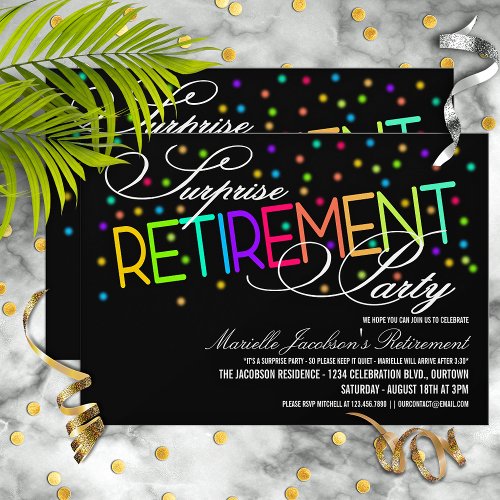 Surprise Retirement Party Invitations