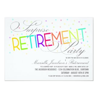 Surprise Retirement Party Invitations