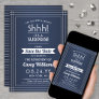 Surprise Retirement Party Shhh! Navy Blue & White Save The Date