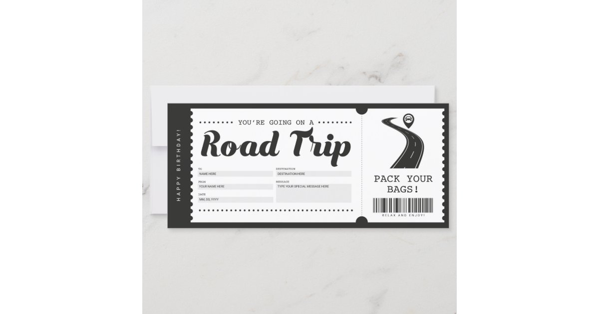 Surprise Ski Trip Ticket Template, Skiing Pass Gift Voucher