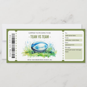 Surprise Rugby Game Ticket Template