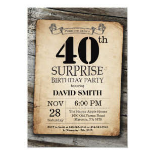 surprise 40th birthday invitations zazzle