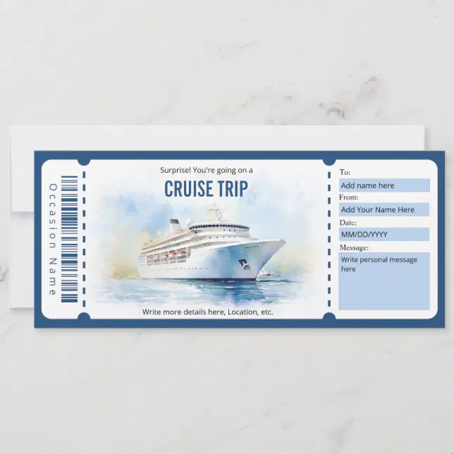 surprise-ship-cruise-ticket-template-zazzle for Free Printable Cruise Ticket Template Surprise Ship Cruise Ticket Template | Zazzle for Free Printable Cruise Ticket Template