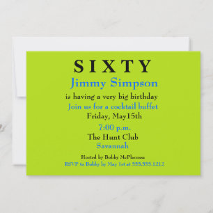 Surprise SIXTIETH Birthday Invitation