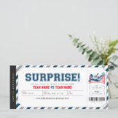 Surprise Soccer Football Game Personalized Ticket (Standing Front)