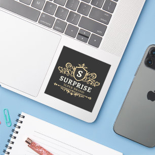 surprise super brand luxury wedding party modern b sticker