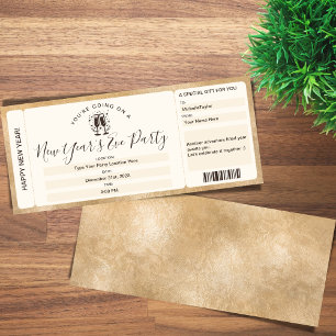 Surprise Ticket New Year Eve's Party Voucher Invitation