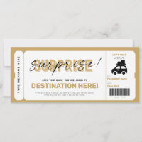 Surprise Trip Voucher Road Trip Fake Gift Ticket