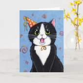 Surprise! | Tuxedo Cat Happy Birthday Card | Zazzle