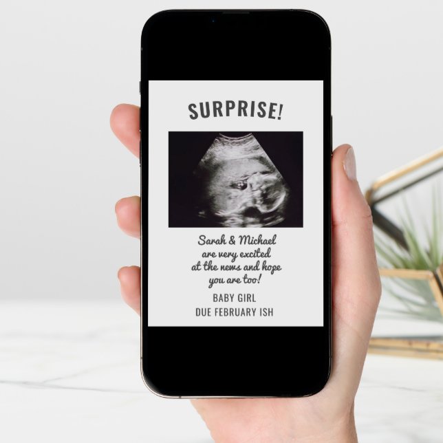 Surprise Ultrasound Photo Pregnancy Announcement (Front Digital)