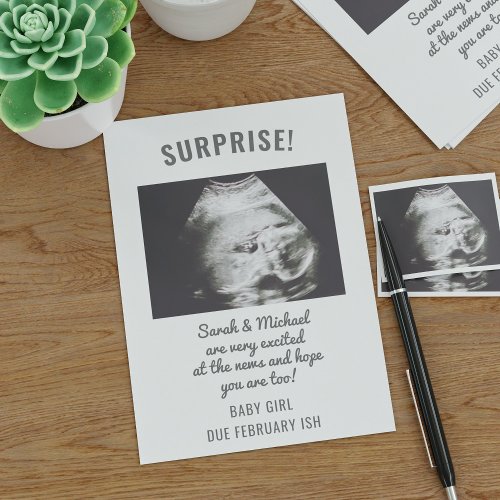 Surprise Ultrasound Photo Pregnancy Announcement