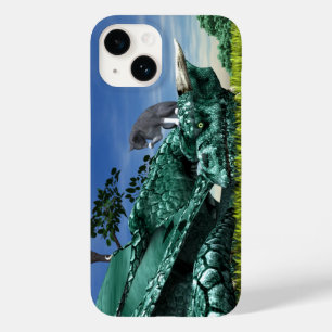 Surprise Visitor - Cute Cat on Dragon’s Head Case-Mate iPhone 14 Case