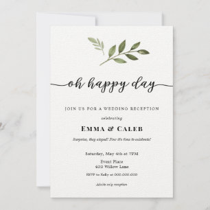 Surprise, We Eloped! Wedding Reception invitation