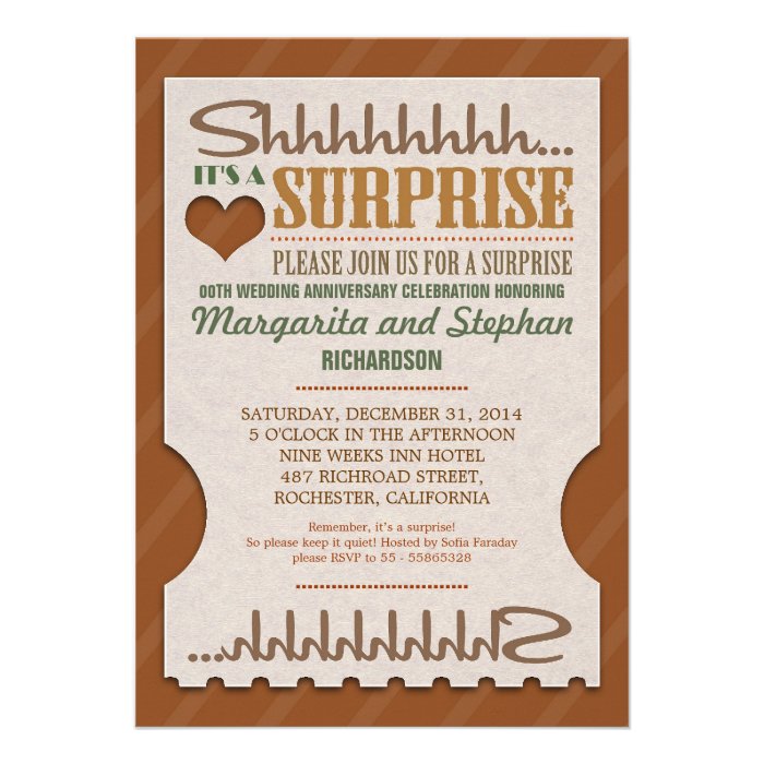 surprise wedding anniversary beautiful invitations