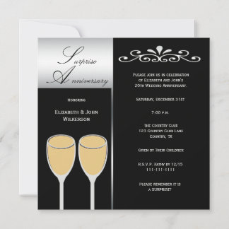 Surprise Wedding Anniversary Party Invitation