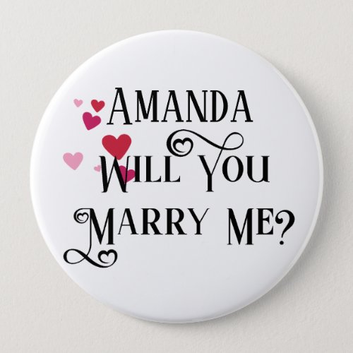 Surprise Wedding Proposal Will you Marry me Button