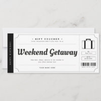 Surprise Weekend Getaway Gift Travel Voucher