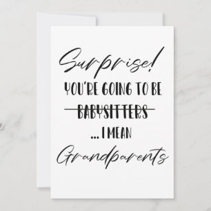 Surprise You’re Going to Be Grandparents  Thank You Card