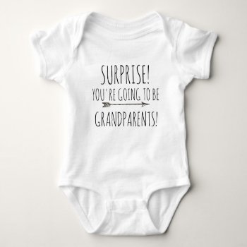 Surprise You're Gonna Be Grandparents Pregnancy Baby Bodysuit by MoeWampum at Zazzle