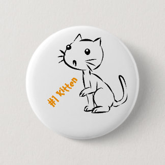 Surprised #1 Kitten Pinback Button