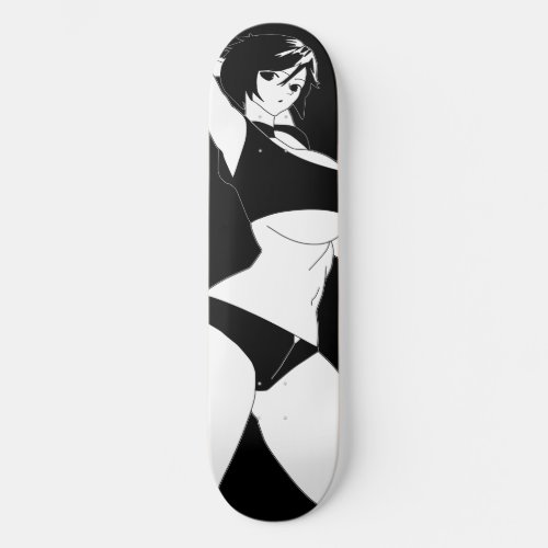 Surprised Anime Girl Skateboard Deck