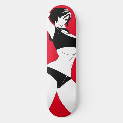 Surprised Anime Girl Skateboard Deck