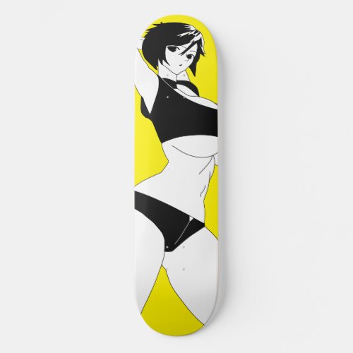 Surprised Anime Girl Skateboard Deck