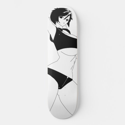 Surprised Anime Girl Skateboard Deck