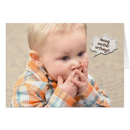 surprised birthday boy cards (Front Horizontal)