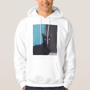 Surprised Black Cat Hoodie