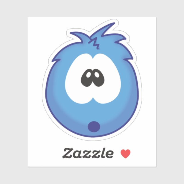 Surprised Blue Sneezie Sticker (Sheet)