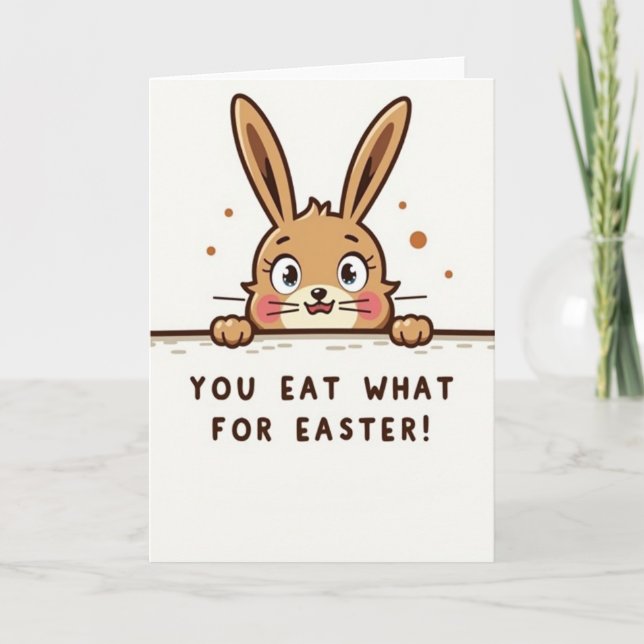 Surprised Bunny Question Card (Front)