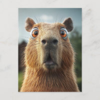 Surprised Capybara Close-Up