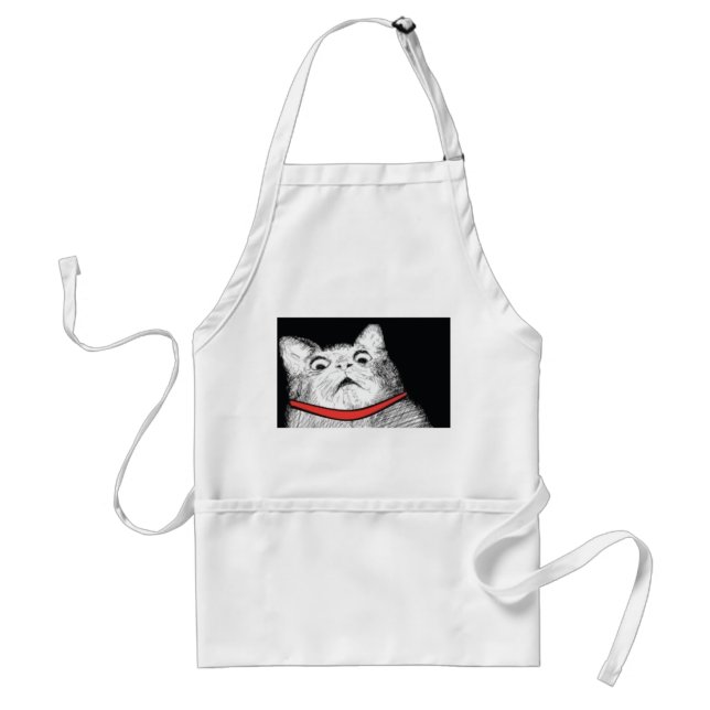 Surprised Cat Gasp Meme - Apron (Front)