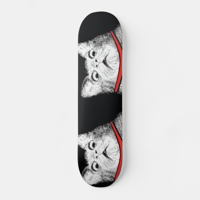 Surprised Cat Gasp Meme - Skateboard (Front)