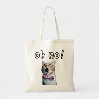 Surprised cat tote bag