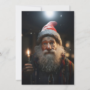Surprised Christmas Gnome Holiday Card