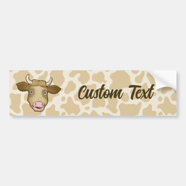 Surprised Cow Bumper Sticker | Zazzle