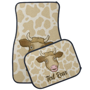 Surprised Cow Car Floor Mat