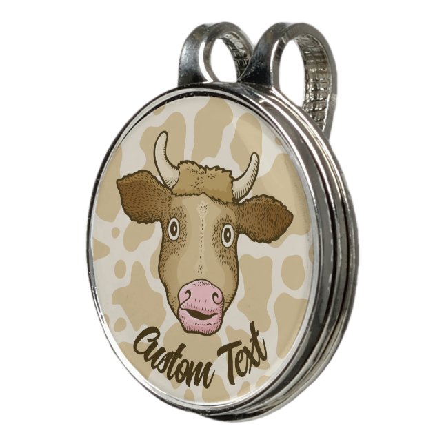 Surprised Cow Golf Hat Clip (3/4)