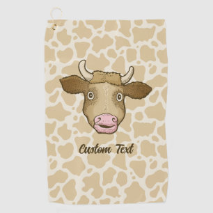 Surprised Cow Golf Towel