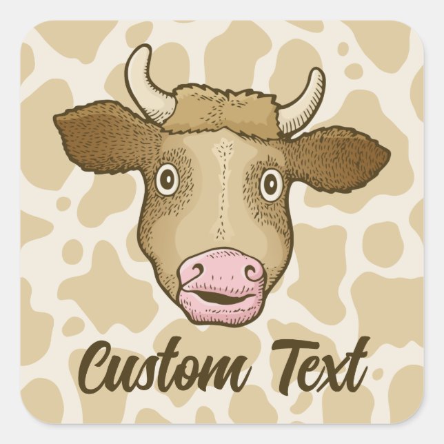 Surprised Cow Sticker (Front)