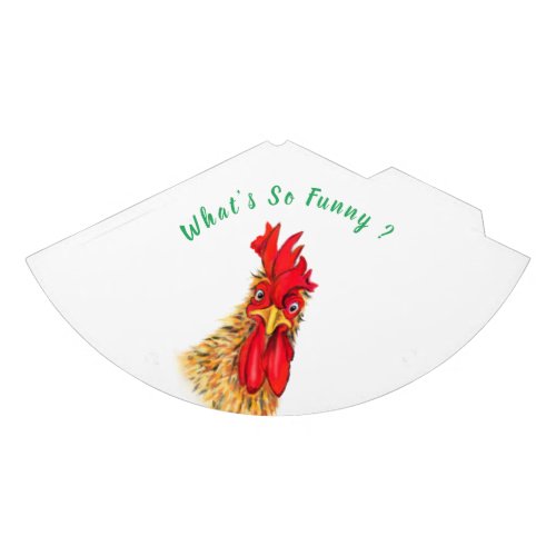 Surprised Curious Rooster Playful Party Hat