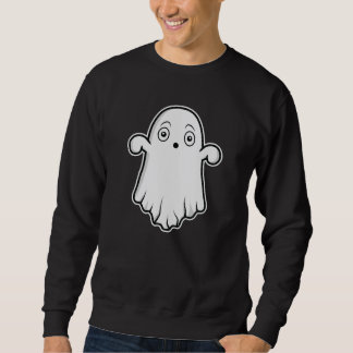 Surprised Cute Ghost Spirit Character Halloween Sweatshirt