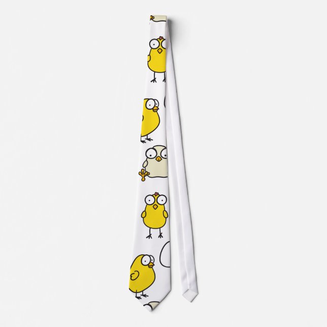 Surprised Easter chickens Neck Tie (Front)