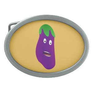 Surprised Eggplant by Kenneth Yoncich Belt Buckle