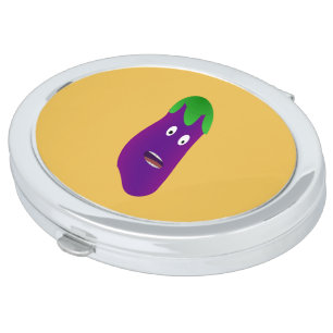 Surprised Eggplant by Kenneth Yoncich Vanity Mirror
