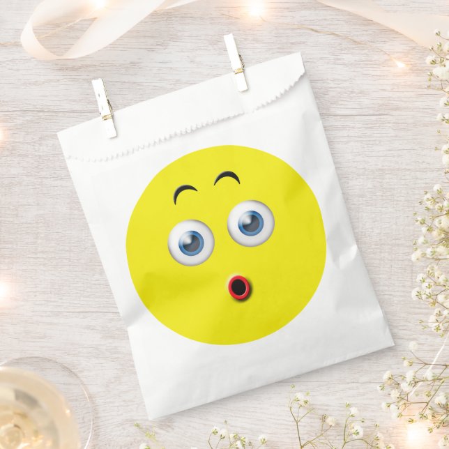 Surprised Emoji Favor Bag (Clipped)